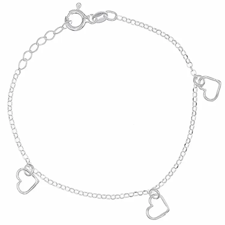 hart armband in zilver