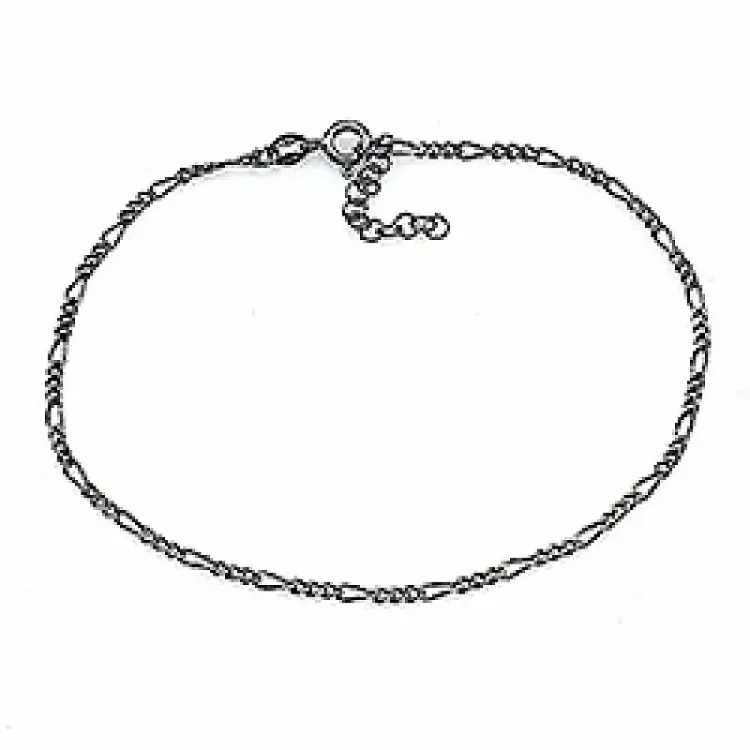 zwart gerhodineerd zilver armband in zwart gerhodineerd zilver x 1,9 mm