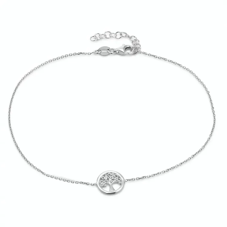 boom van het leven armband in zilver met hanger in zilver