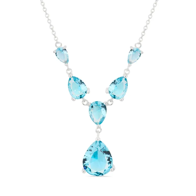 druppel ankerketting in zilver met hanger in zilver