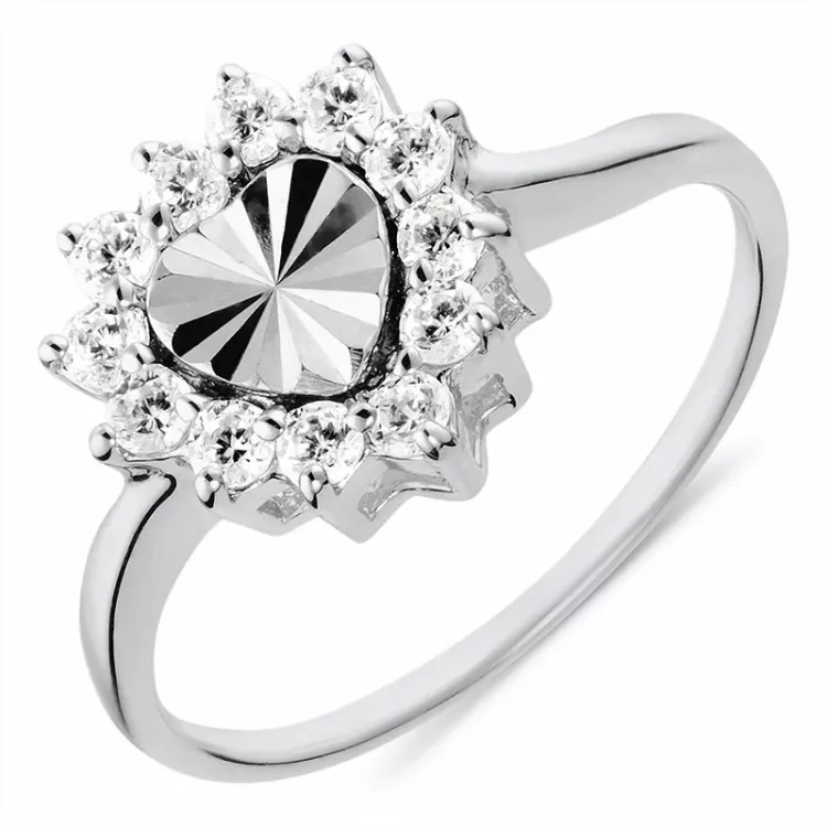hart ring in zilver