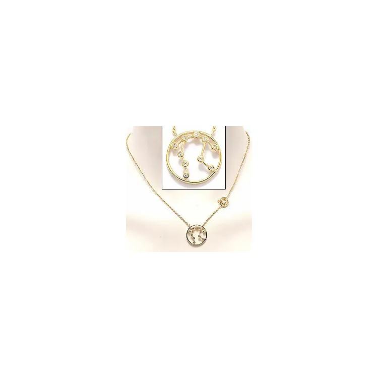 de weegschaal sterrenbeeld ketting met hanger in verguld sterlingzilver
