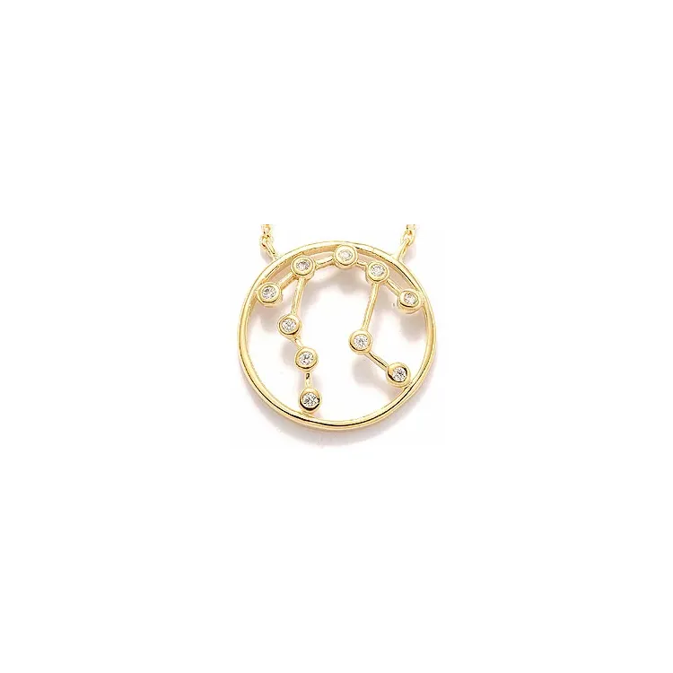 de weegschaal sterrenbeeld ketting met hanger in verguld sterlingzilver