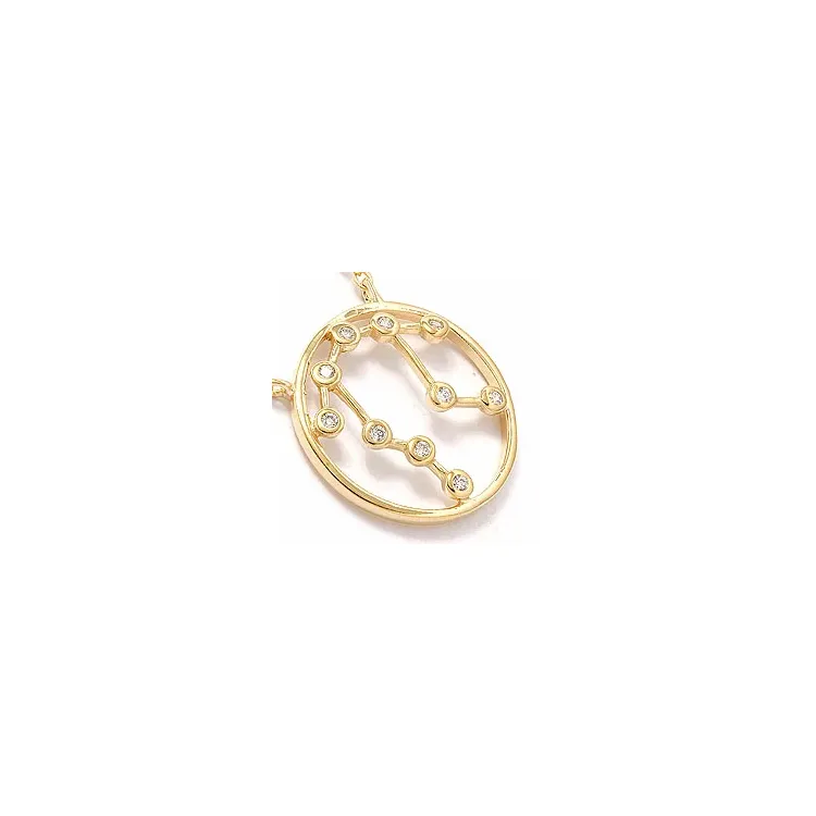 de weegschaal sterrenbeeld ketting met hanger in verguld sterlingzilver