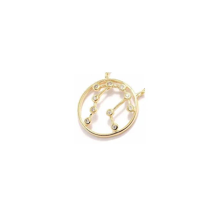 de weegschaal sterrenbeeld ketting met hanger in verguld sterlingzilver