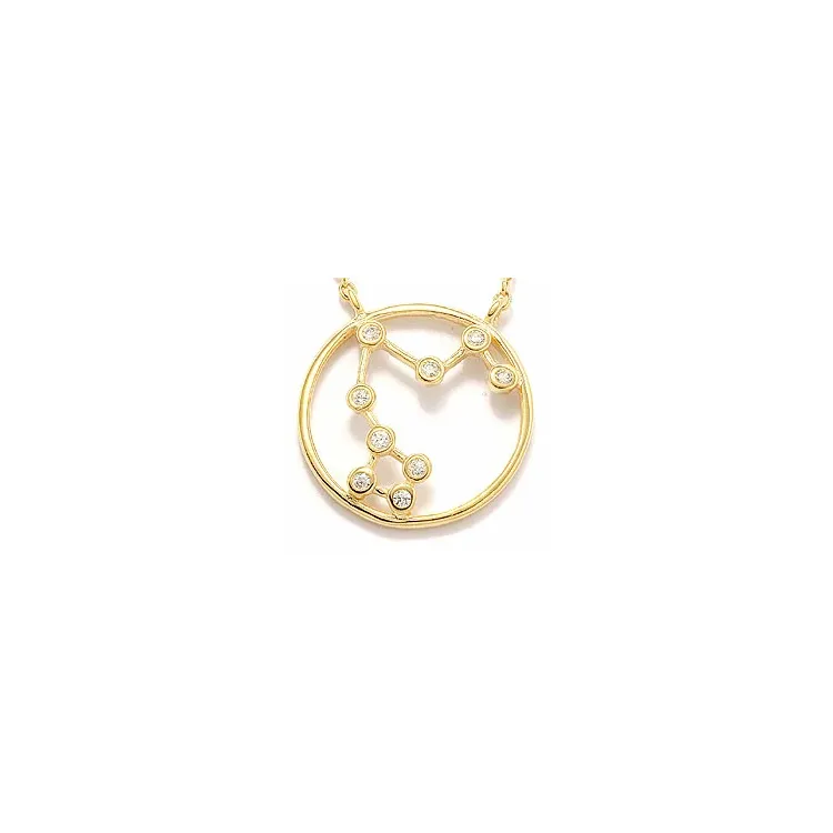 de vissen sterrenbeeld ketting met hanger in verguld sterlingzilver met de vissen in verguld sterlingzilver