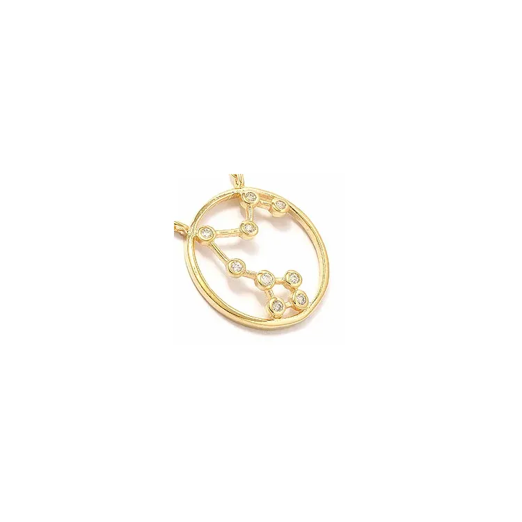 de vissen sterrenbeeld ketting met hanger in verguld sterlingzilver met de vissen in verguld sterlingzilver