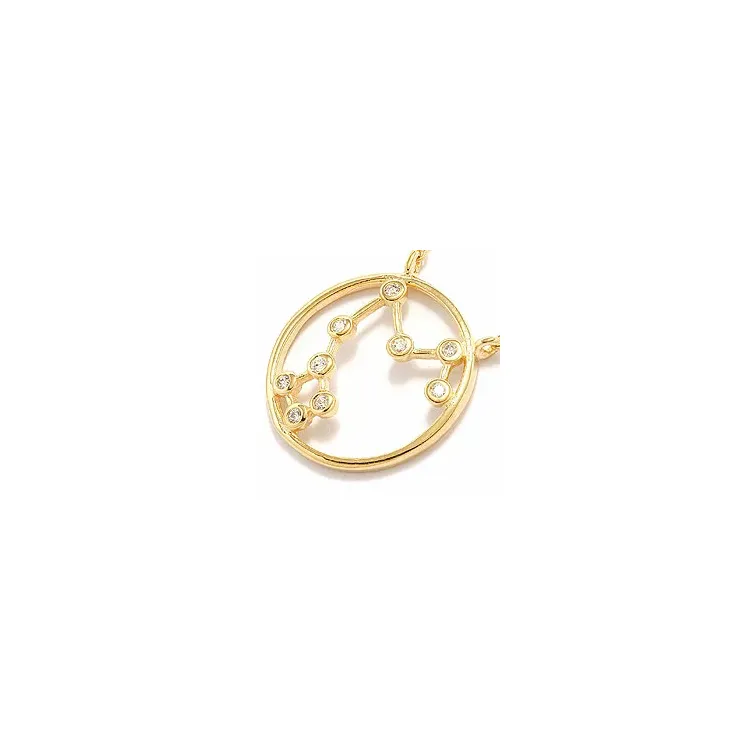 de vissen sterrenbeeld ketting met hanger in verguld sterlingzilver met de vissen in verguld sterlingzilver