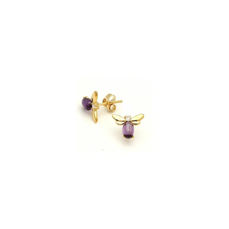 Little Ones kinder oorbellen in verguld sterlingzilver