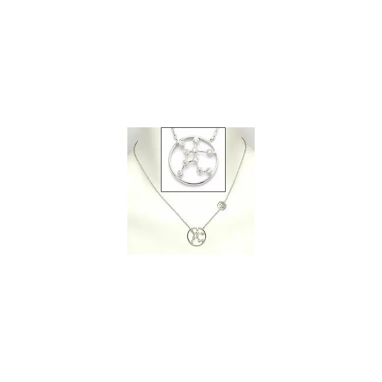 de maagd sterrenbeeld ketting in zilver