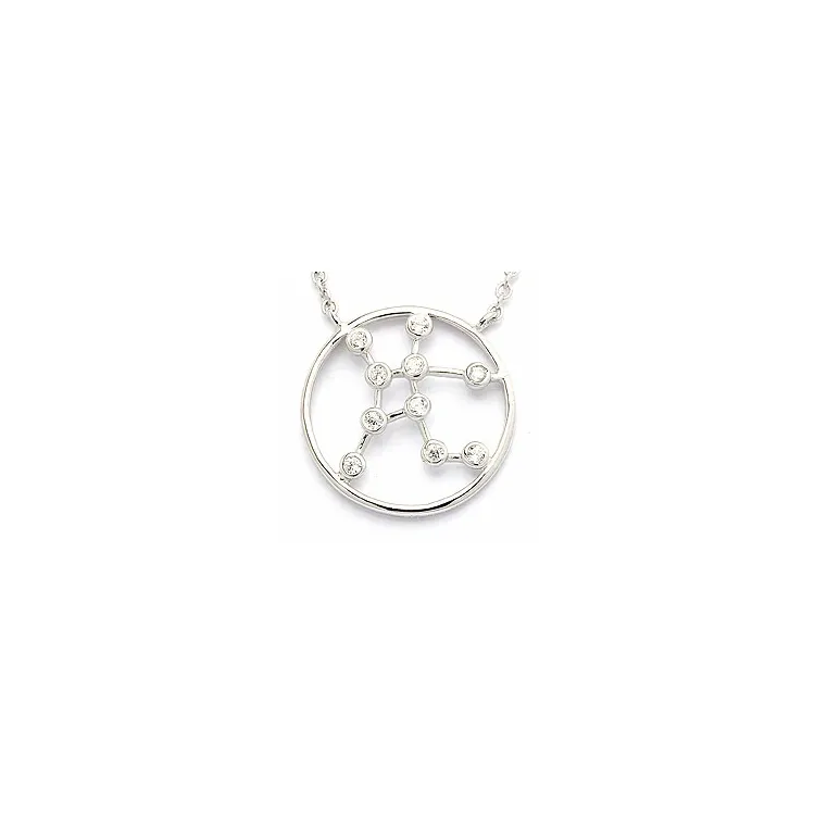 de maagd sterrenbeeld ketting in zilver