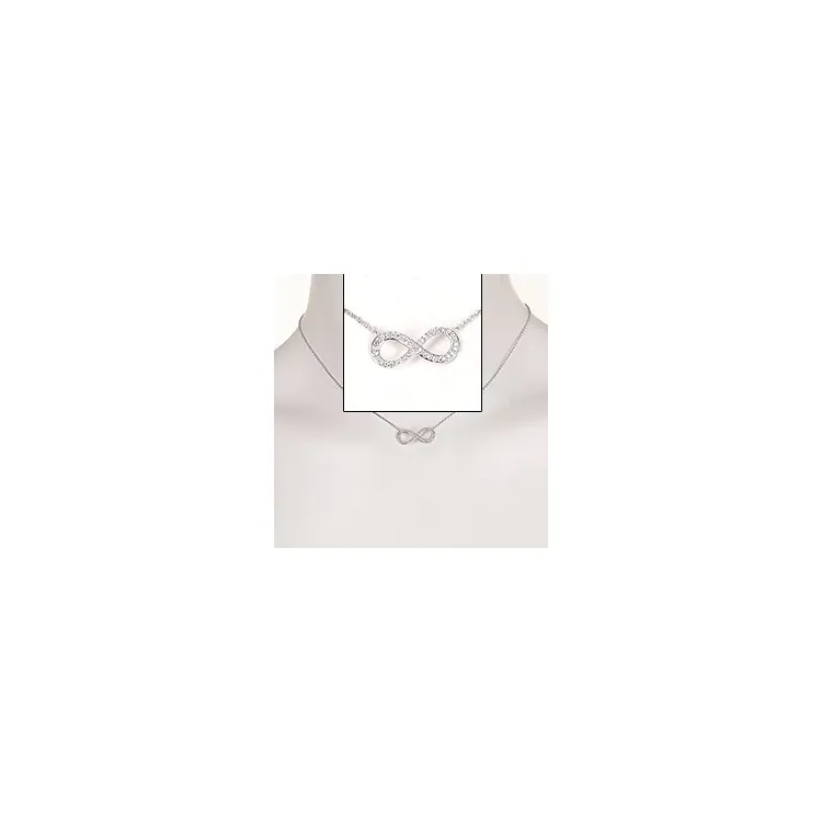 infinity zirkoon hanger met ketting in zilver