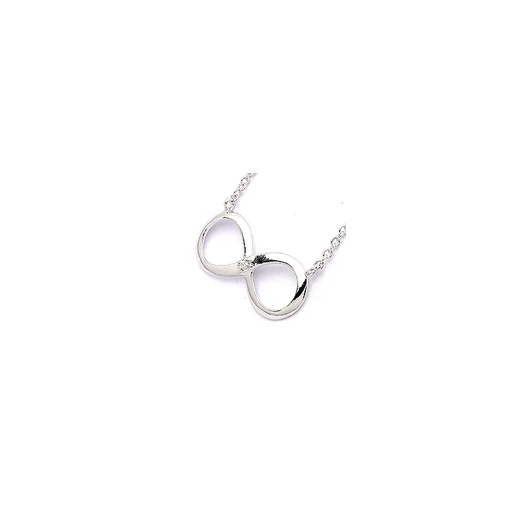 Infinity zirkoon ketting met hanger in zilver