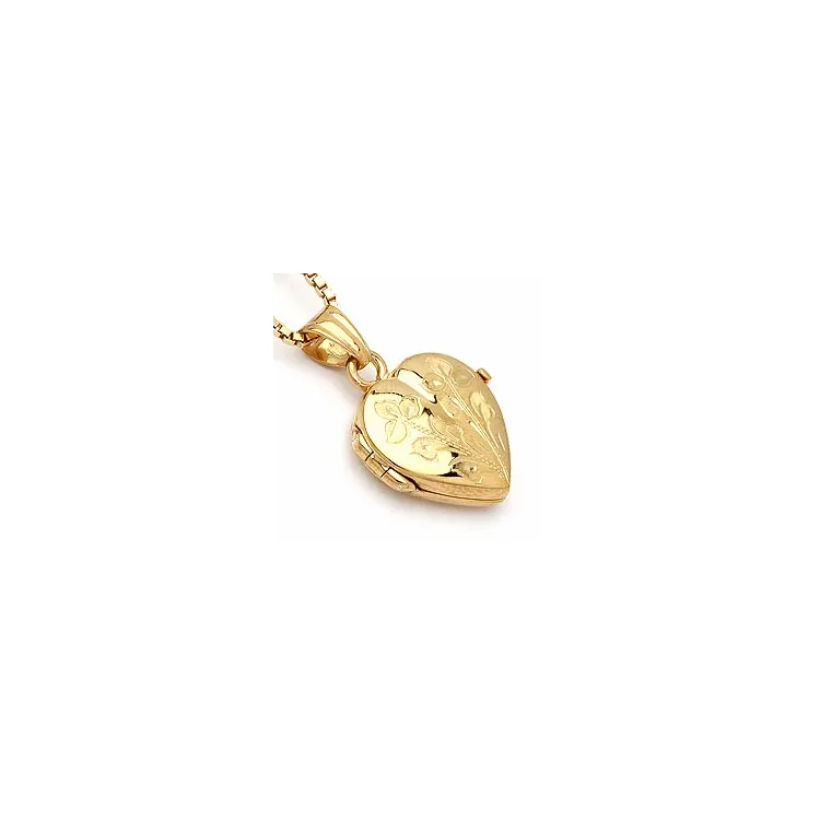 16 mm hart medaillon in verguld sterlingzilver