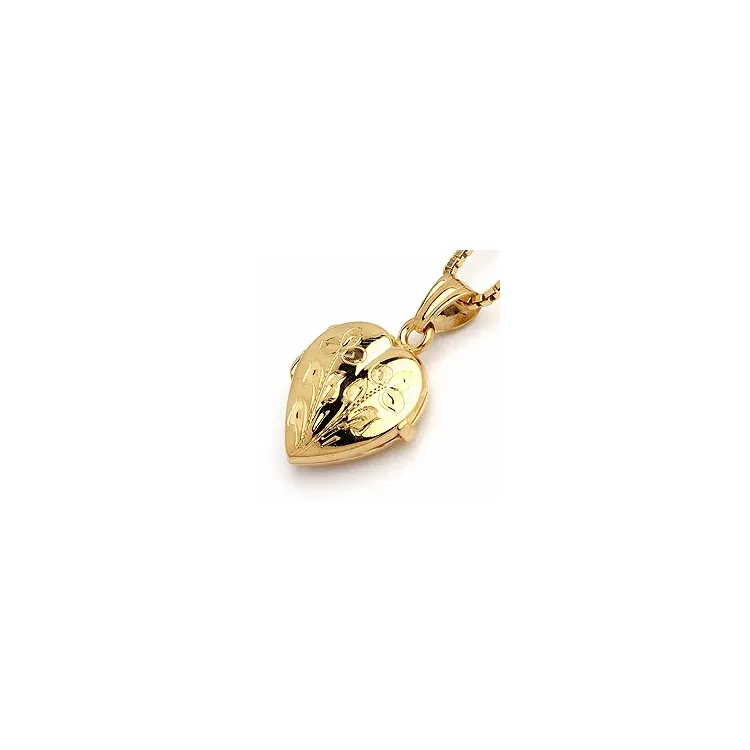 16 mm hart medaillon in verguld sterlingzilver