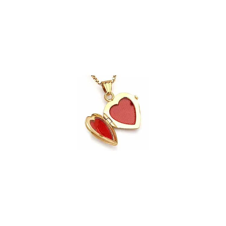 16 mm hart medaillon in verguld sterlingzilver
