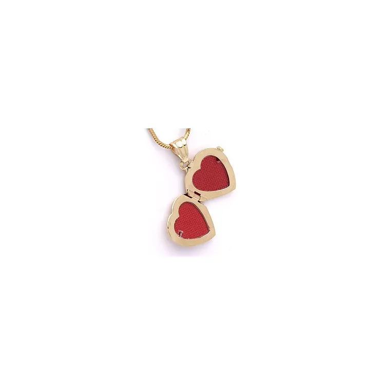 16 mm hart medaillon in verguld sterlingzilver
