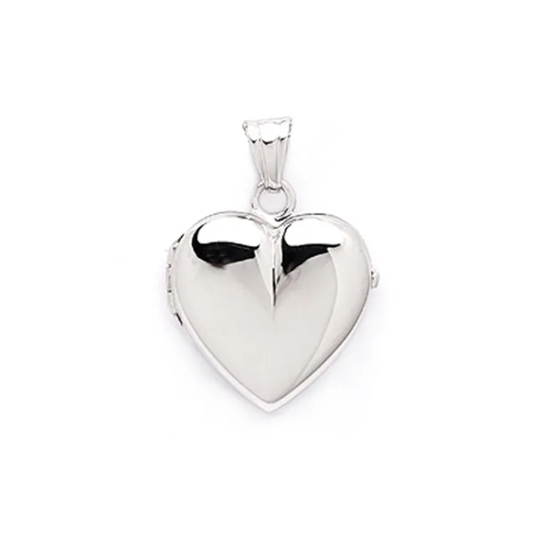 20 mm hart medaillon in zilver