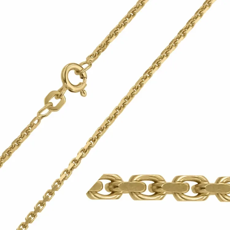 BNH Anker facet armband in 8 karaat goud 18,5 cm x 1,8 mm