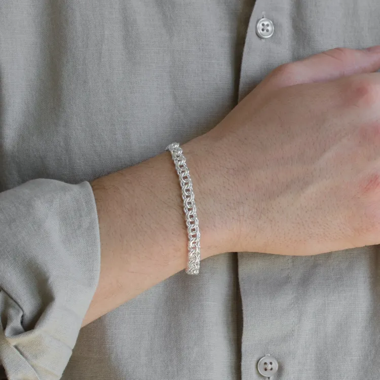 BNH Bismarck armband in zilver 17 cm x 6,5 mm