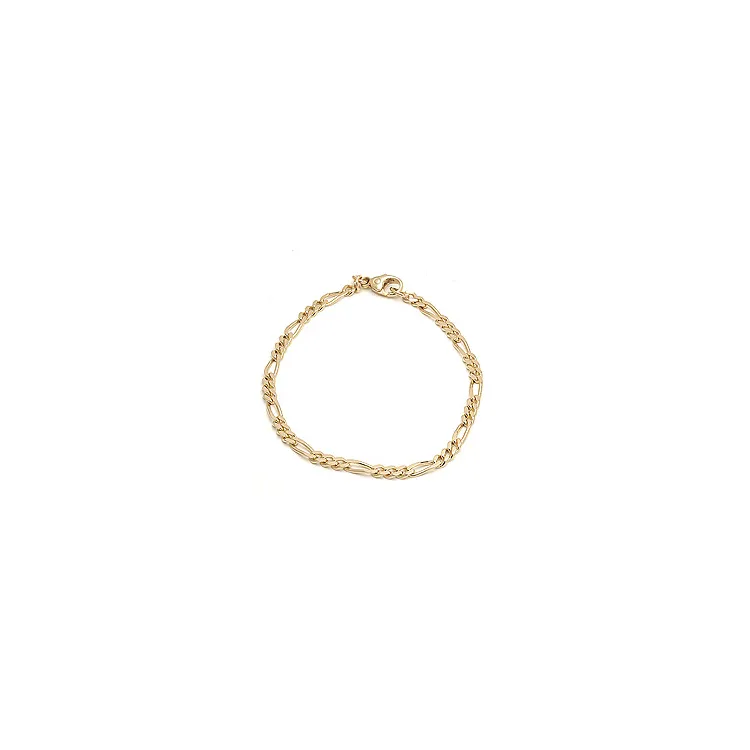 figaro armband in 14 karaat goud 17 cm x 2,8 mm