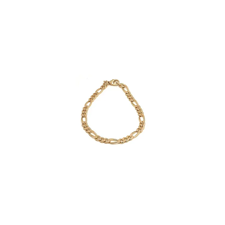 figaro armband in 14 karaat goud 17 cm x 3,4 mm