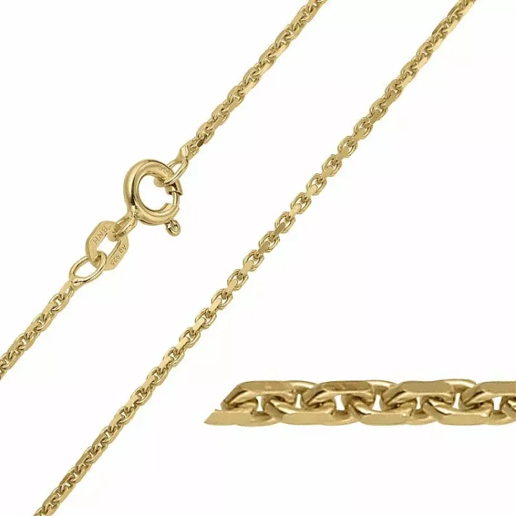 BNH Anker facet ketting in verguld sterlingzilver 55 cm x 1,4 mm
