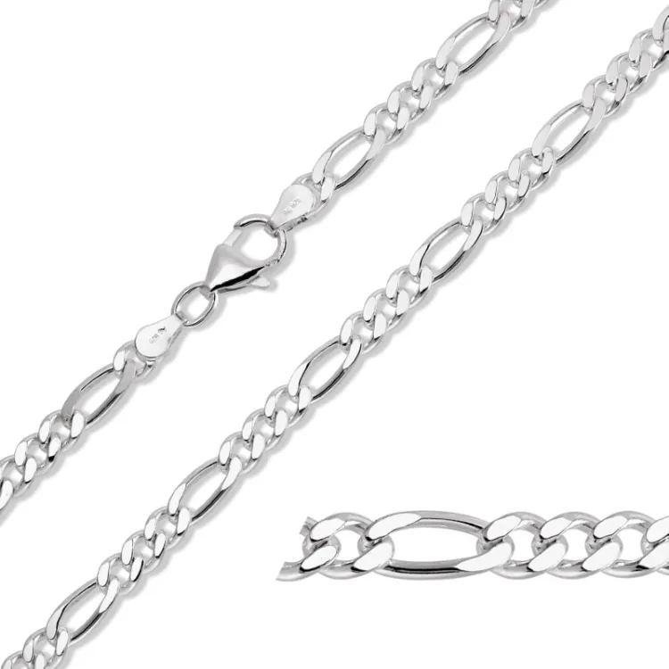 figaro ketting in zilver 38 cm x 4,6 mm