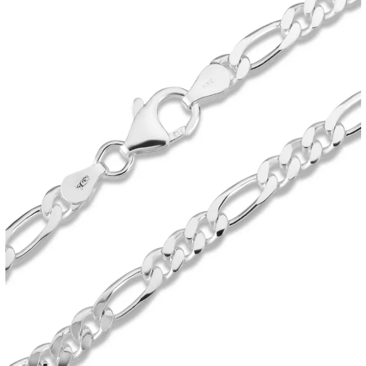 figaro ketting in zilver 50 cm x 4,6 mm