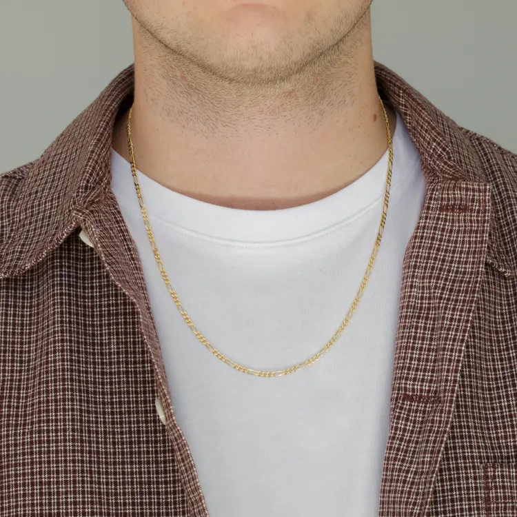 figaro ketting in verguld sterlingzilver 55 cm x 2,8 mm