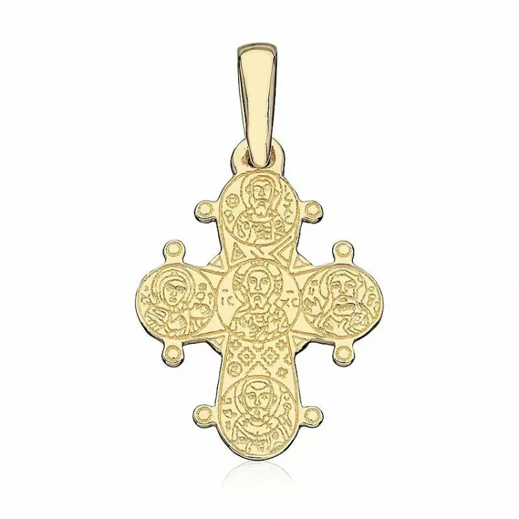 13 x 15 mm dagmarkruis in verguld sterlingzilver - Amoré