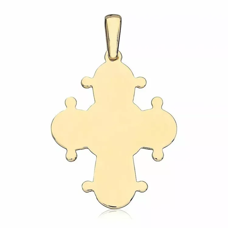 21 x 25 mm dagmarkruis in verguld sterlingzilver - Amoré