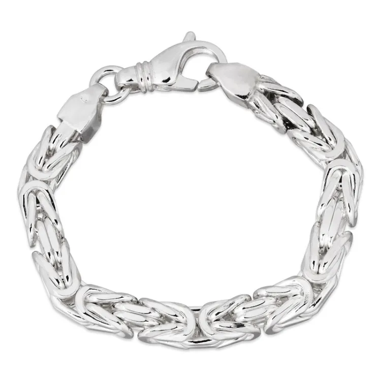 Koning armband in zilver 23 cm x 6,8 mm