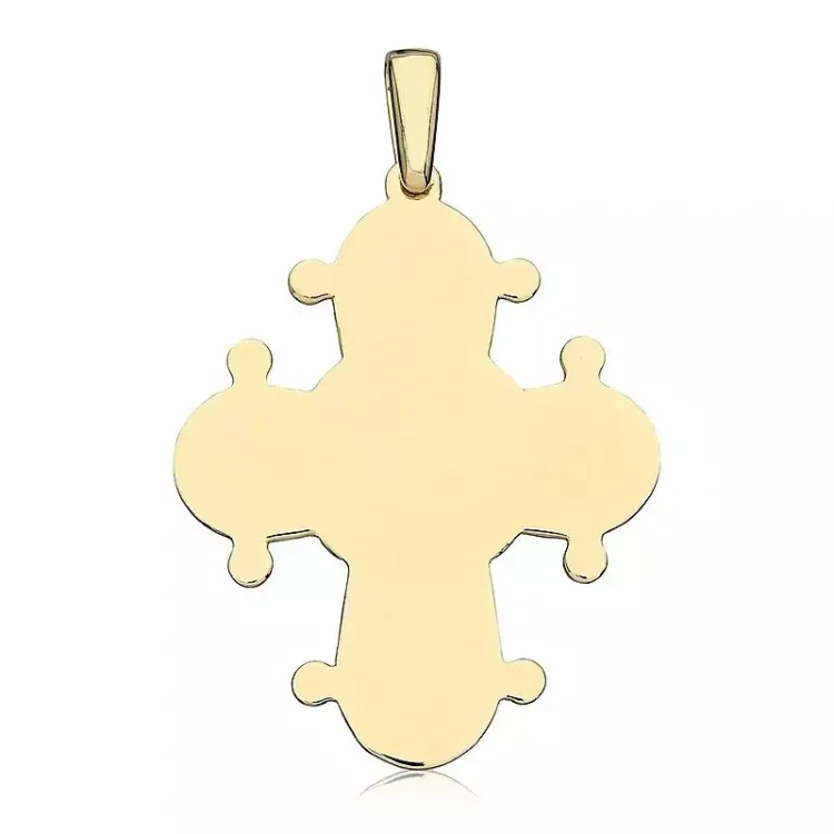 25 x 30 mm dagmarkruis in verguld sterlingzilver - Amoré