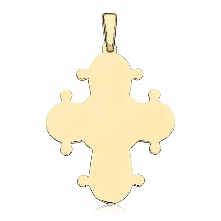 29 x 35 mm dagmarkruis in verguld sterlingzilver - Amoré