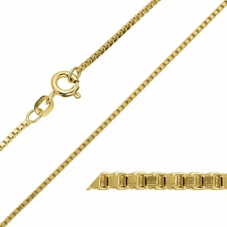 BNH venetiaanse ketting in verguld sterlingzilver 40 cm x 1,2 mm