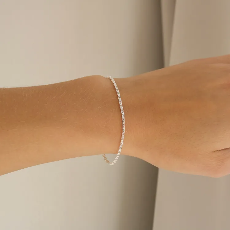 BNH Anker facet armband in zilver 21 cm x 1,7 mm