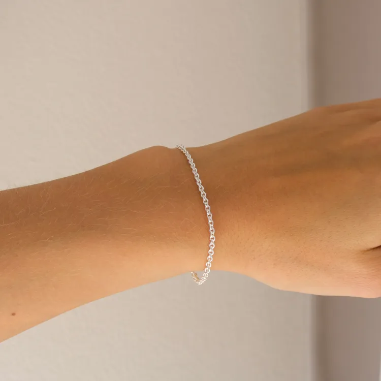 BNH Anker ronde armband in zilver 18,5 cm x 2,3 mm