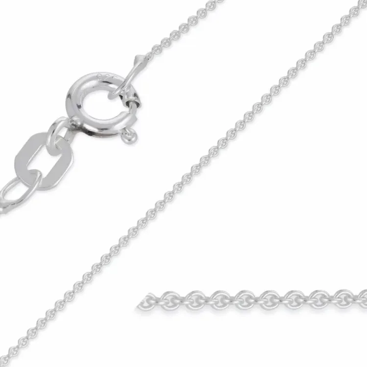 BNH Anker ronde ketting in zilver 42 cm x 0,8 mm