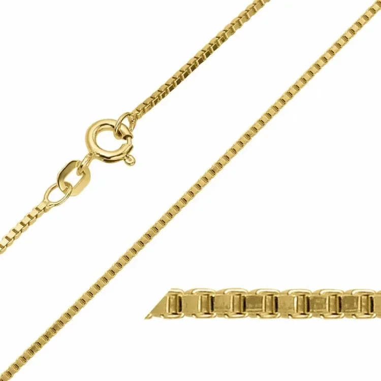 BNH venetiaanse ketting in 14 karaat goud 80 cm x 1,3 mm