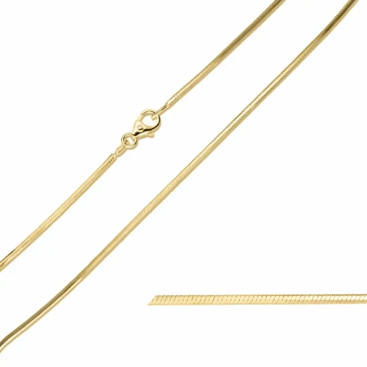 BNH slangenketting in 14 karaat goud 45 cm x 1,3 mm