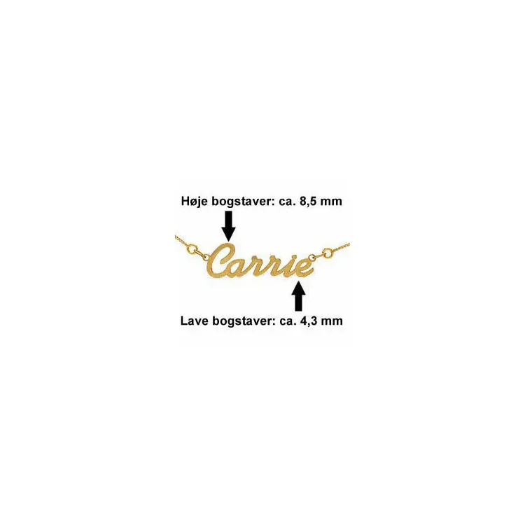 Naamkettingen met hanger in verguld zilver - My Letter