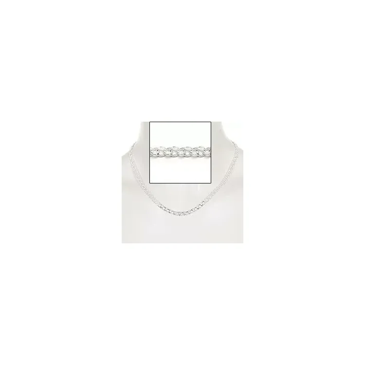 BNH bismarck ketting in zilver 45 cm x 5,0 mm