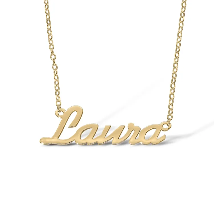 Naamkettingen met hanger in 9 karaat goud - My Letter
