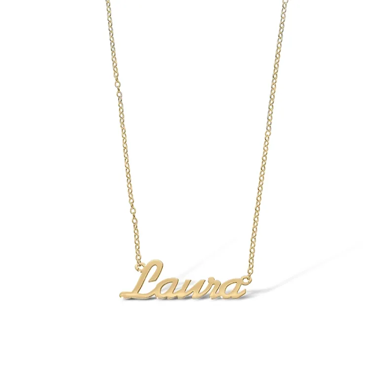 Naamkettingen met hanger in 9 karaat goud - My Letter