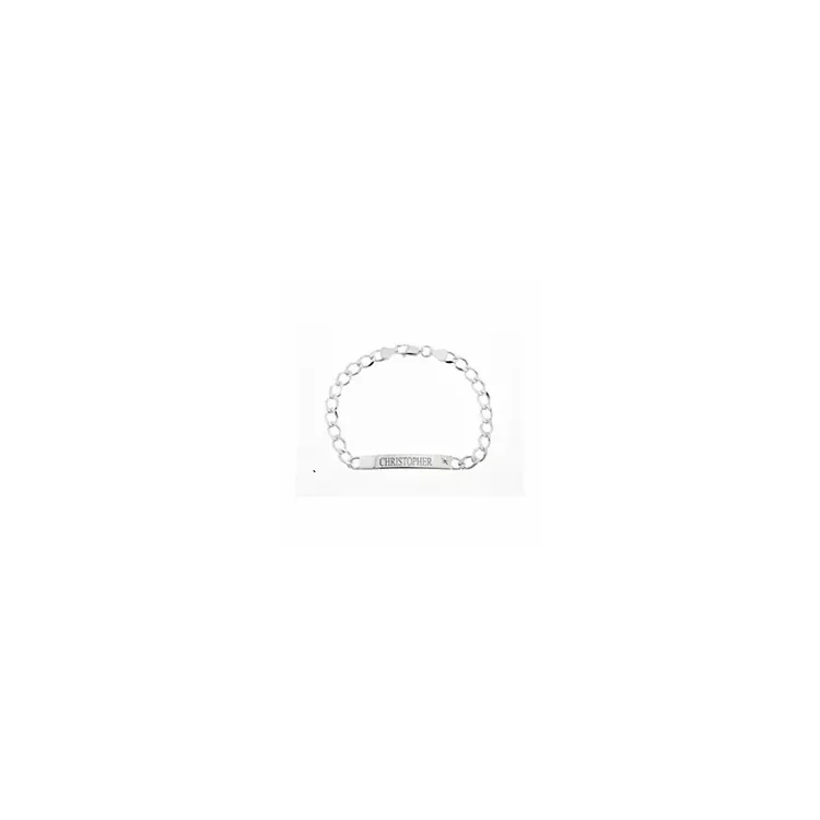 armband met naam in zilver en zilver met 1 facetgeslepen zirkonen - My Letter