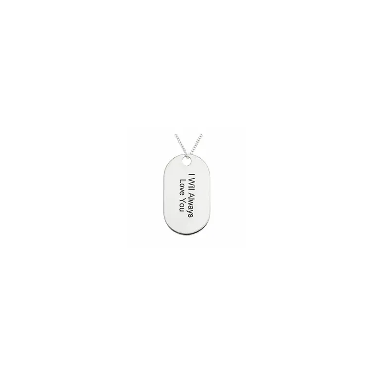 dogtag Naamkettingen met hanger in zilver - My Letter
