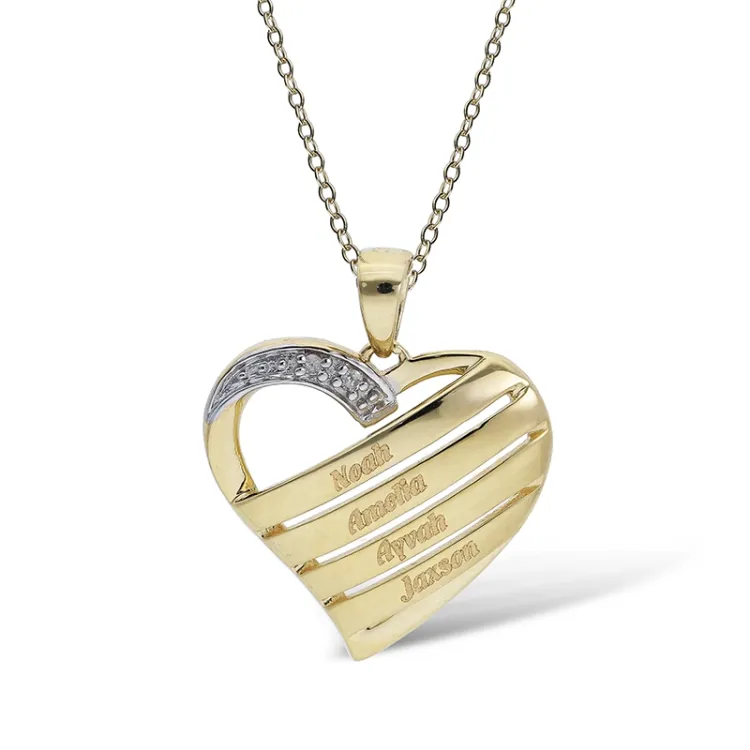 hart naamketting in 9 karaat goud - My Letter