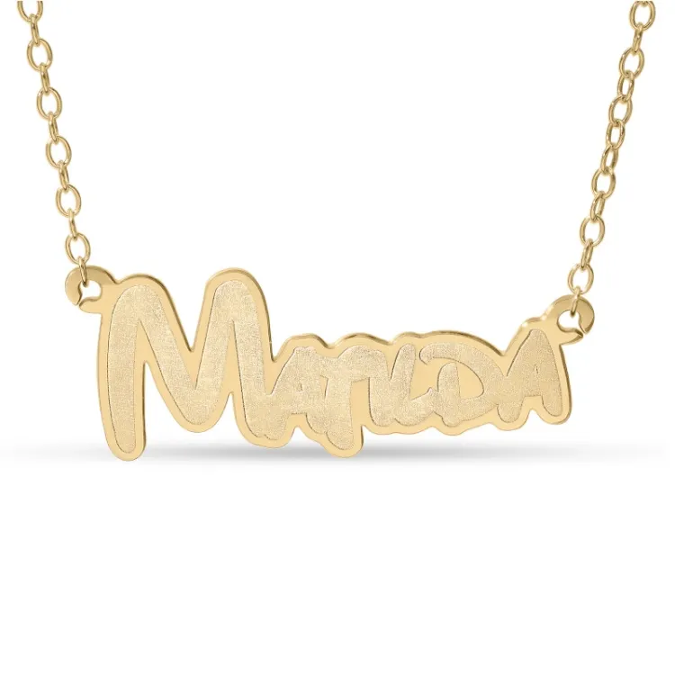 Naamkettingen met hanger in 9 karaat goud - My Letter