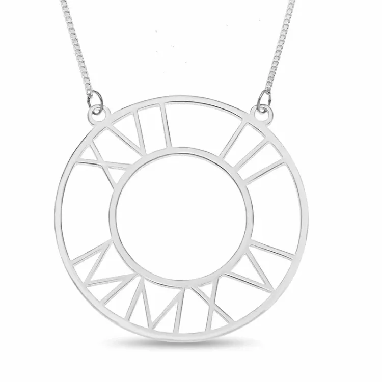 rond Naamkettingen met hanger in zilver - My Letter